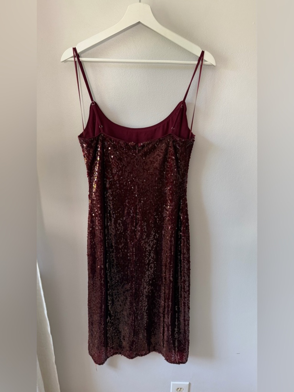 Reformation Mariska Sequin Burgundy Dress - Picture 3 of 7